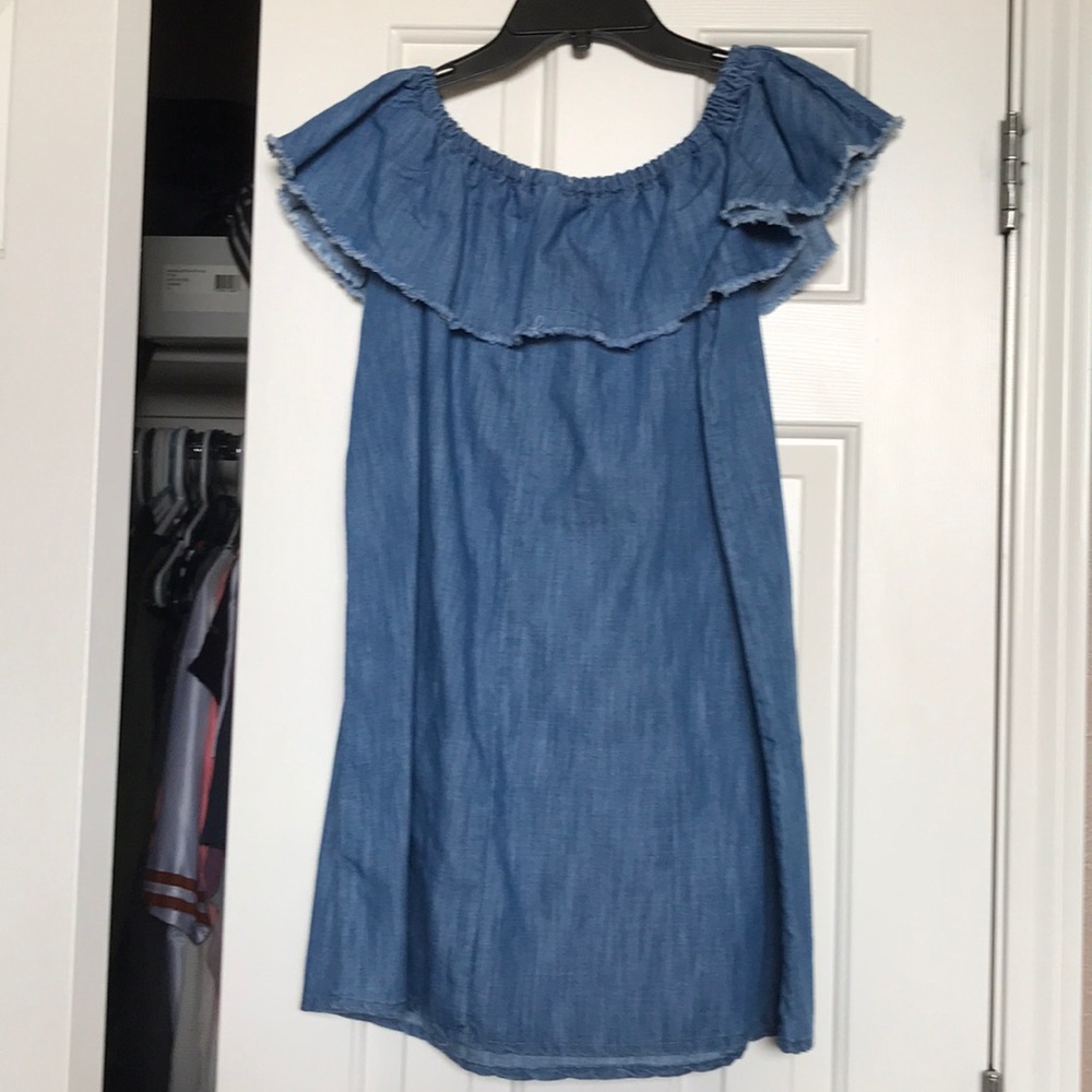 Denim Off-The-Shoulder dress